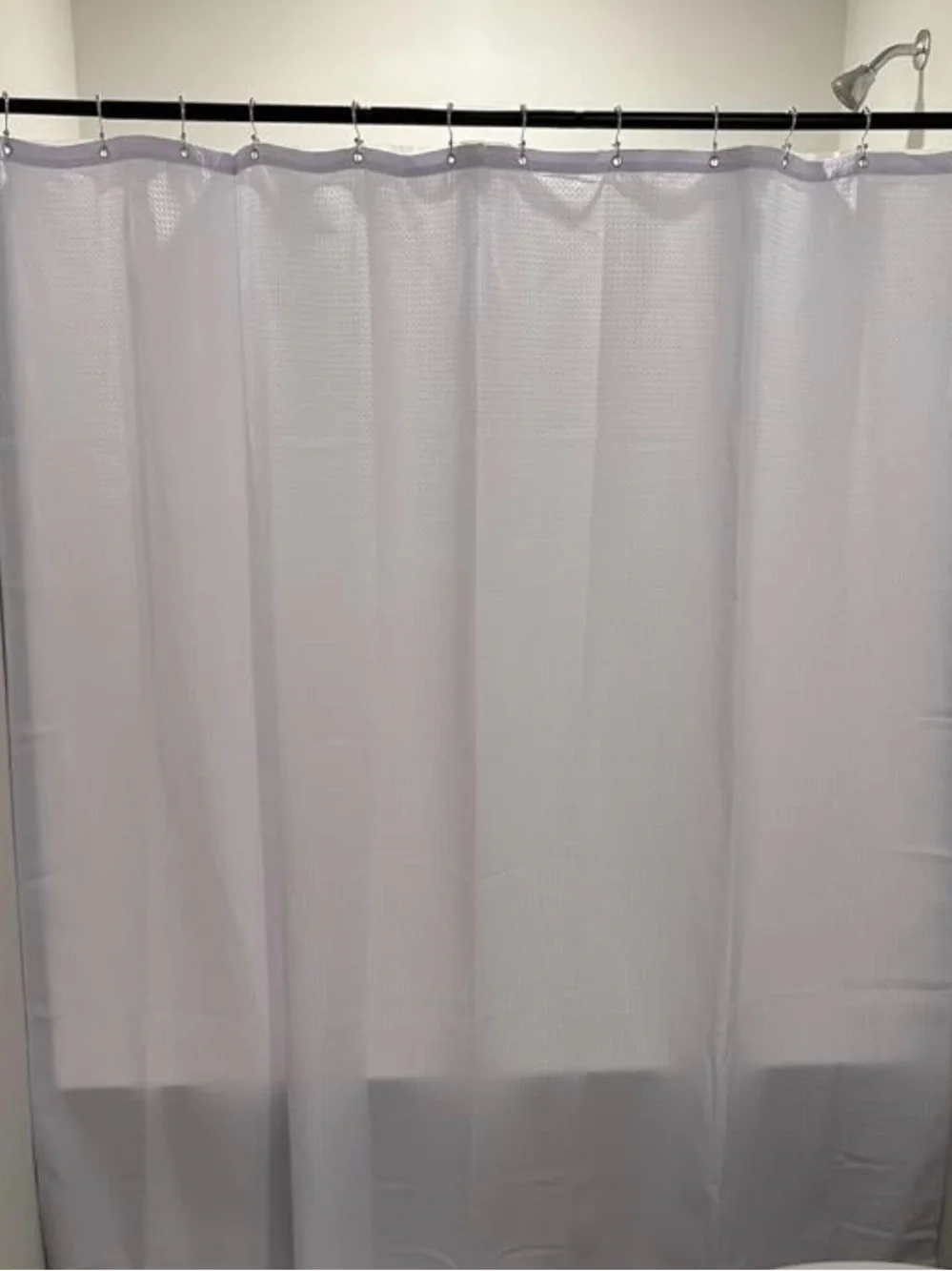 LaCyan Waterproof Waffle Shower Curtain, 258GSM Heavy Duty 3 Piece Set